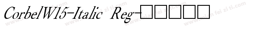 CorbelW15-Italic Reg字体转换